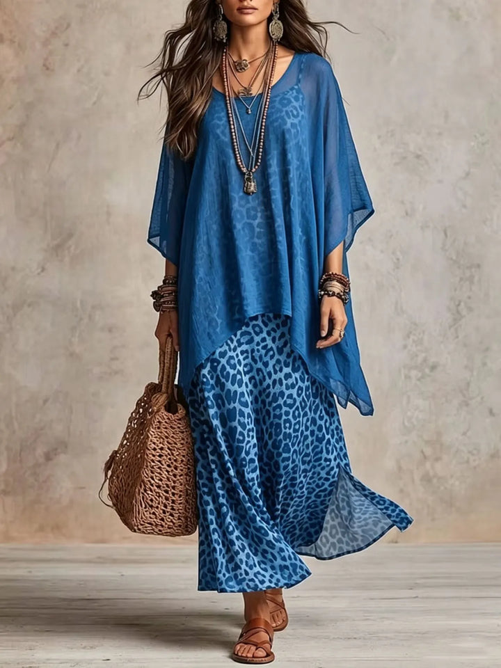 Savannah Bohemian Leopard Maxi Dress