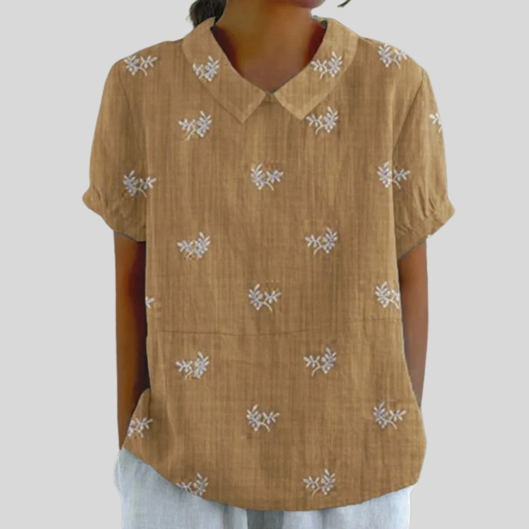 Nadia™ | Floral Polo Top