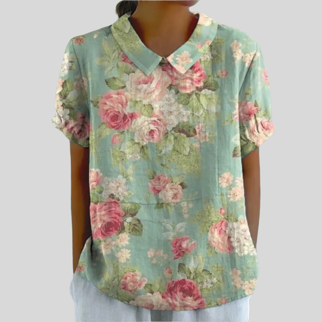 Lindsay™ | Floral Polo Top