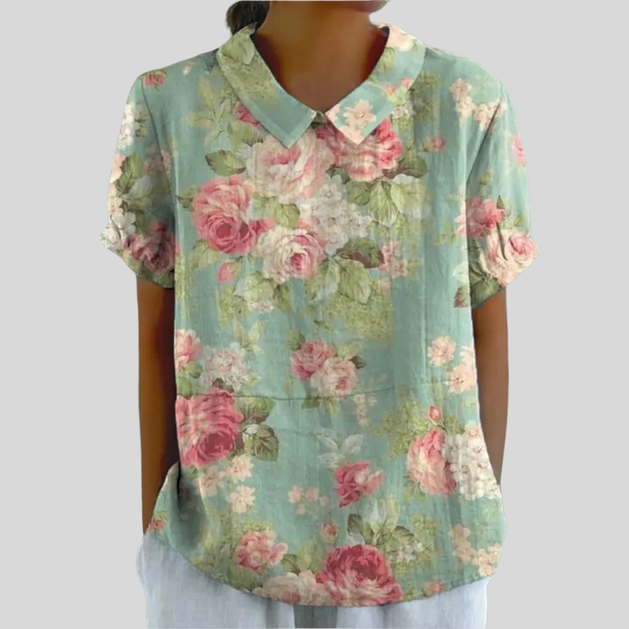 Lindsay™ | Floral Polo Top