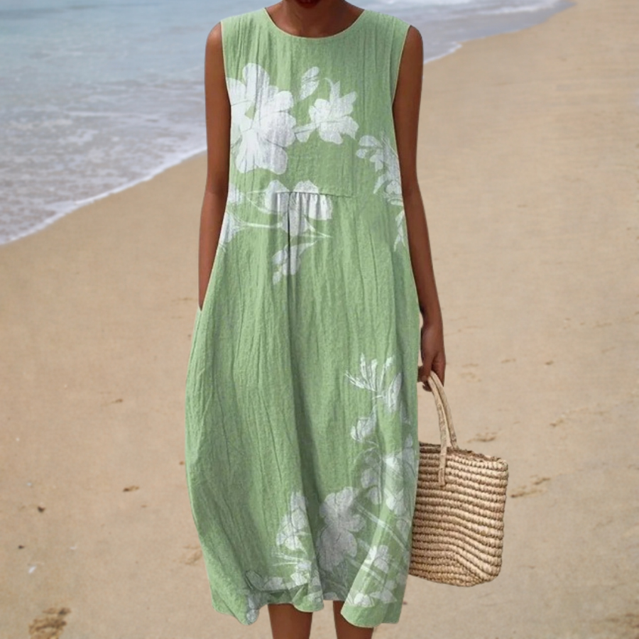 Phyllis™ | Sleeveless Printed Summer Dress