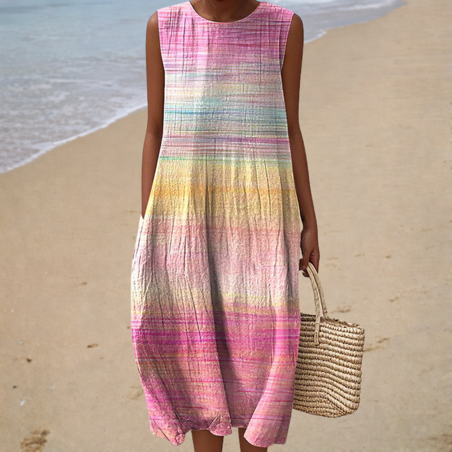 Priscilla™ | Sleeveless Printed Summer Dress