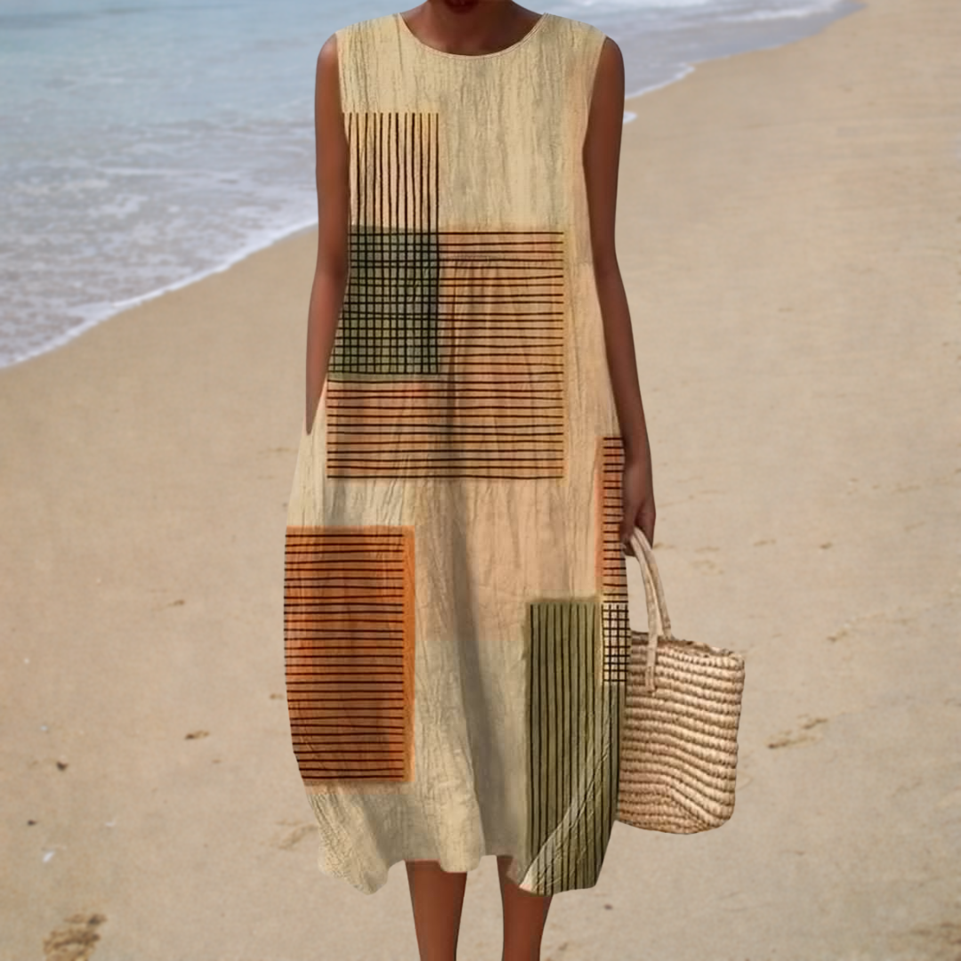 Miriam™ | Sleeveless Printed Summer Dress