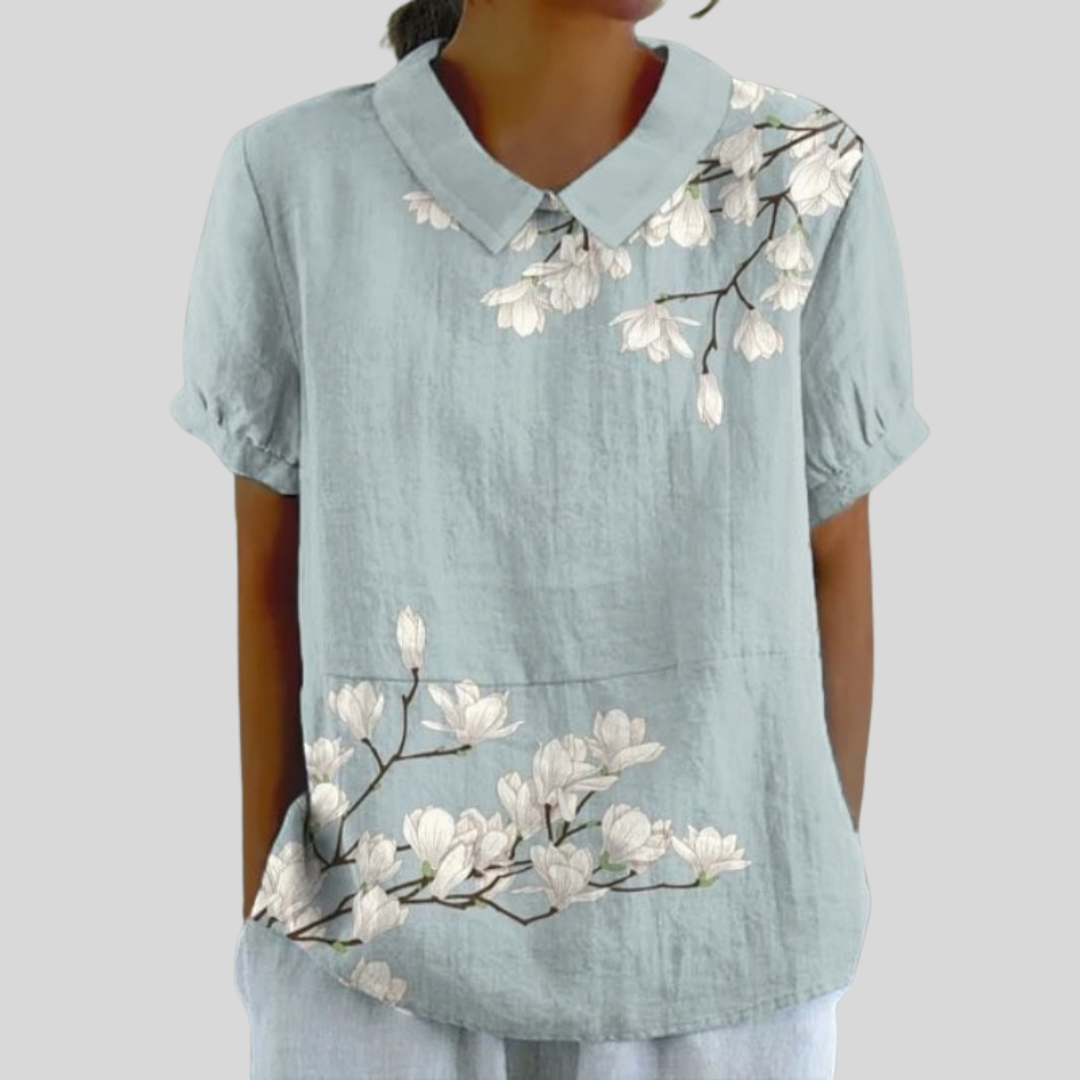 Lucille™ | Floral Polo Top