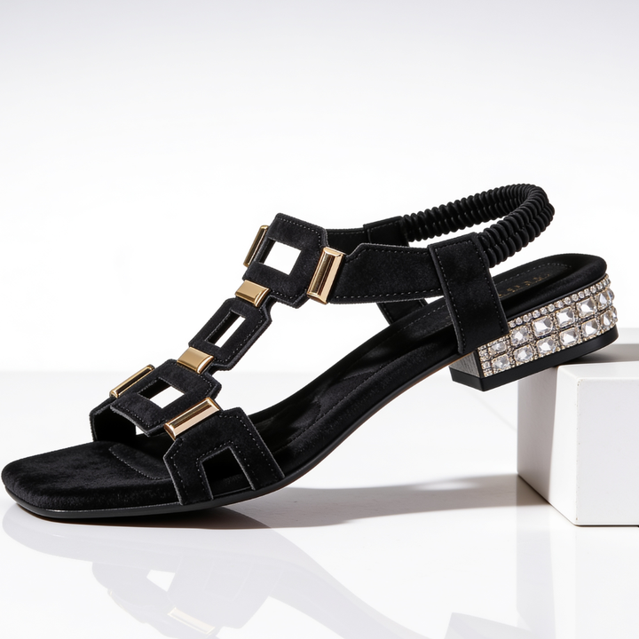 Odette Crystal Heel Sandals