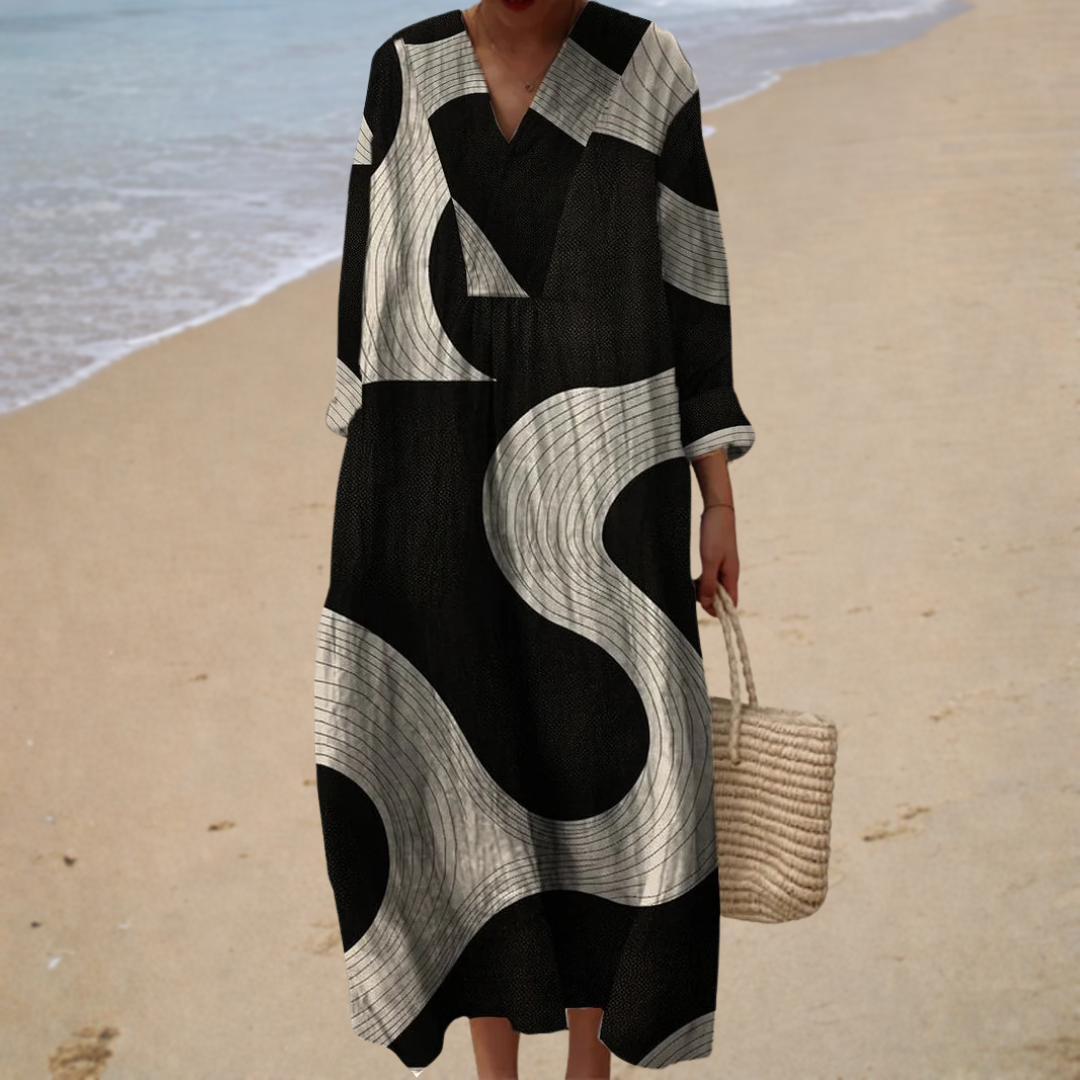 Leah™ | Flowing Printed Day Dress