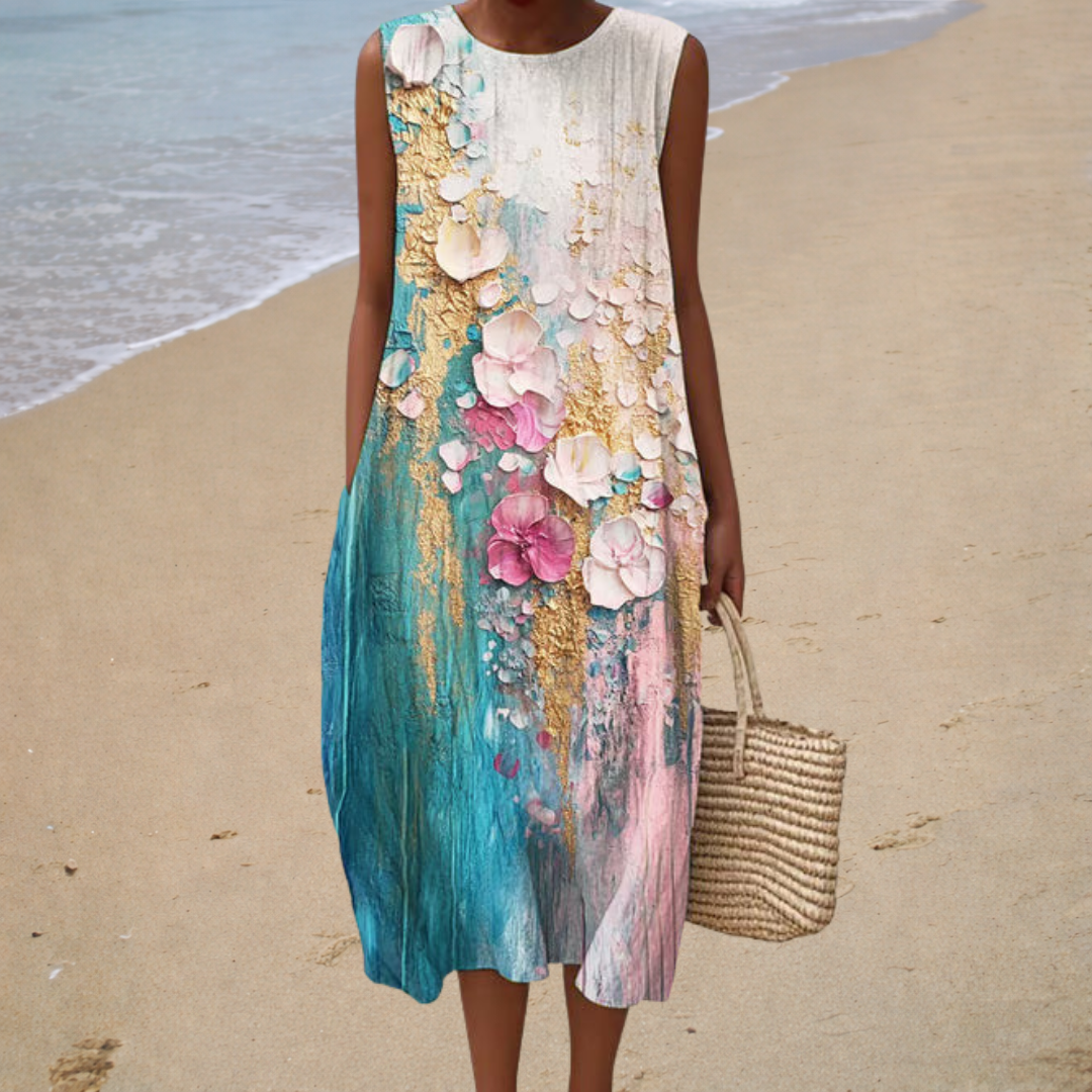 Regina™ | Sleeveless Printed Summer Dress