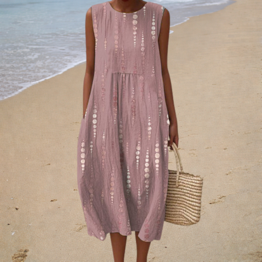 Pamela™ | Sleeveless Printed Summer Dress