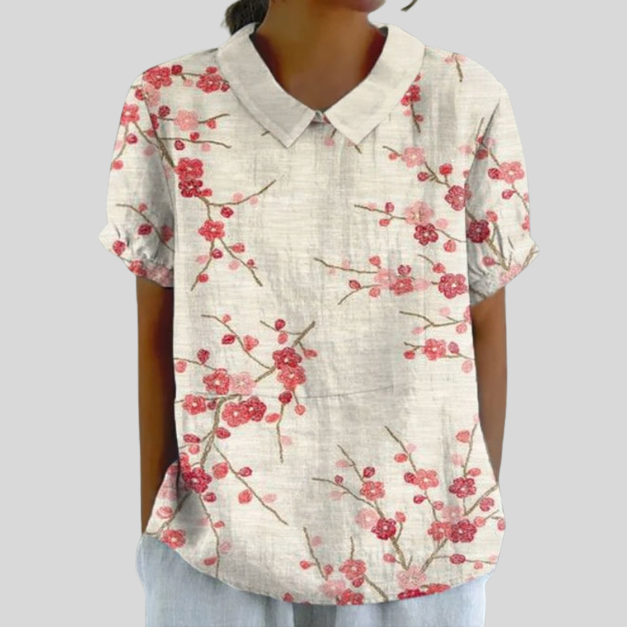 Leanne™ | Floral Polo Top