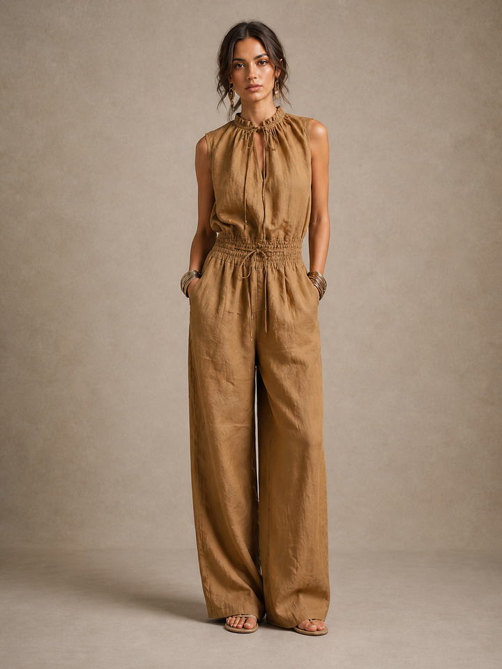 Zenaide Halter Wide-Leg Jumpsuit