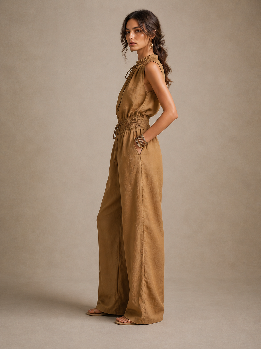 Zenaide Halter Wide-Leg Jumpsuit