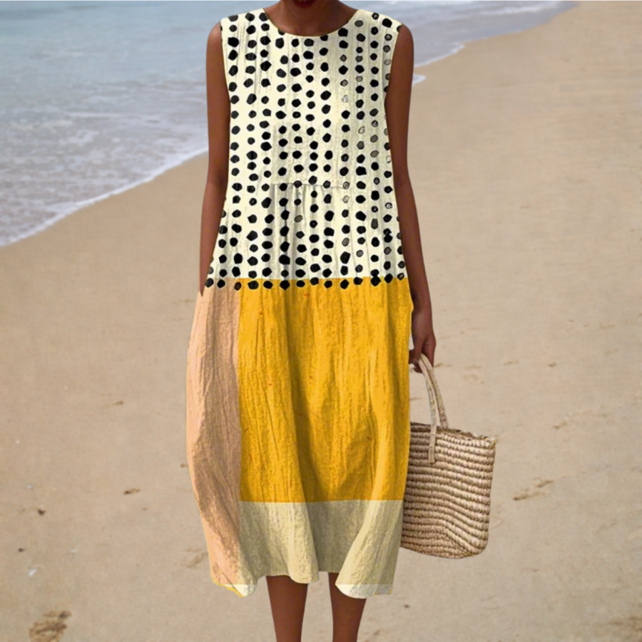 Kristen™ | Sleeveless Printed Summer Dress
