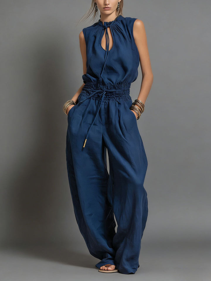 Zenaide Halter Wide-Leg Jumpsuit