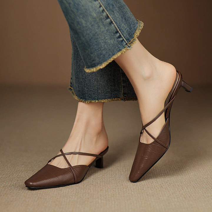 Mire Genuine Leather Mules