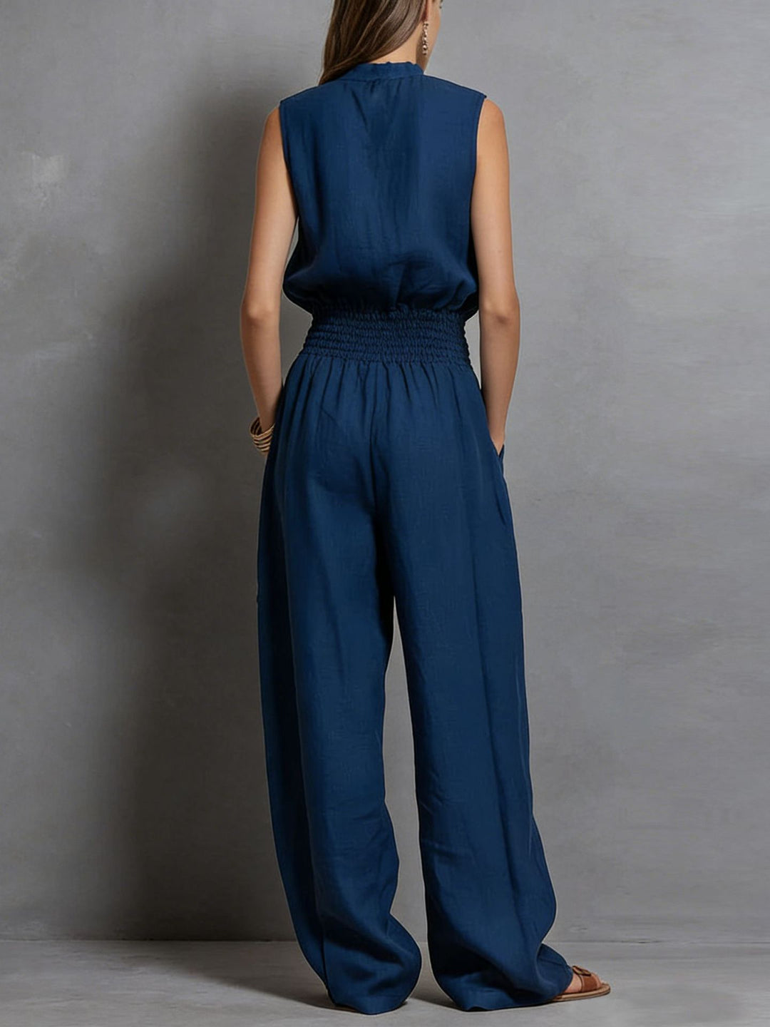 Zenaide Halter Wide-Leg Jumpsuit