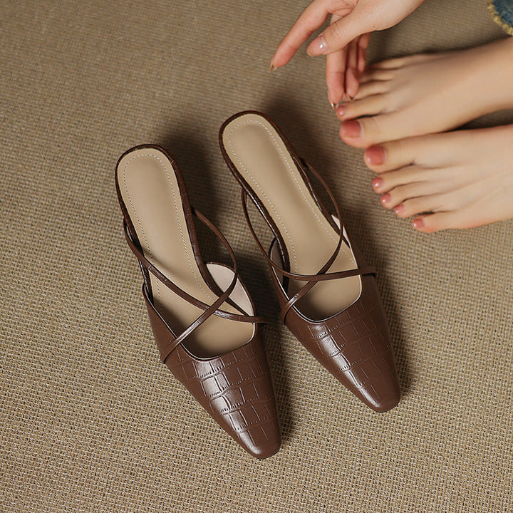 Mire Genuine Leather Mules