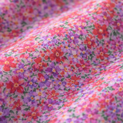 Comfortable summer dress in multicolor floral print fabric
