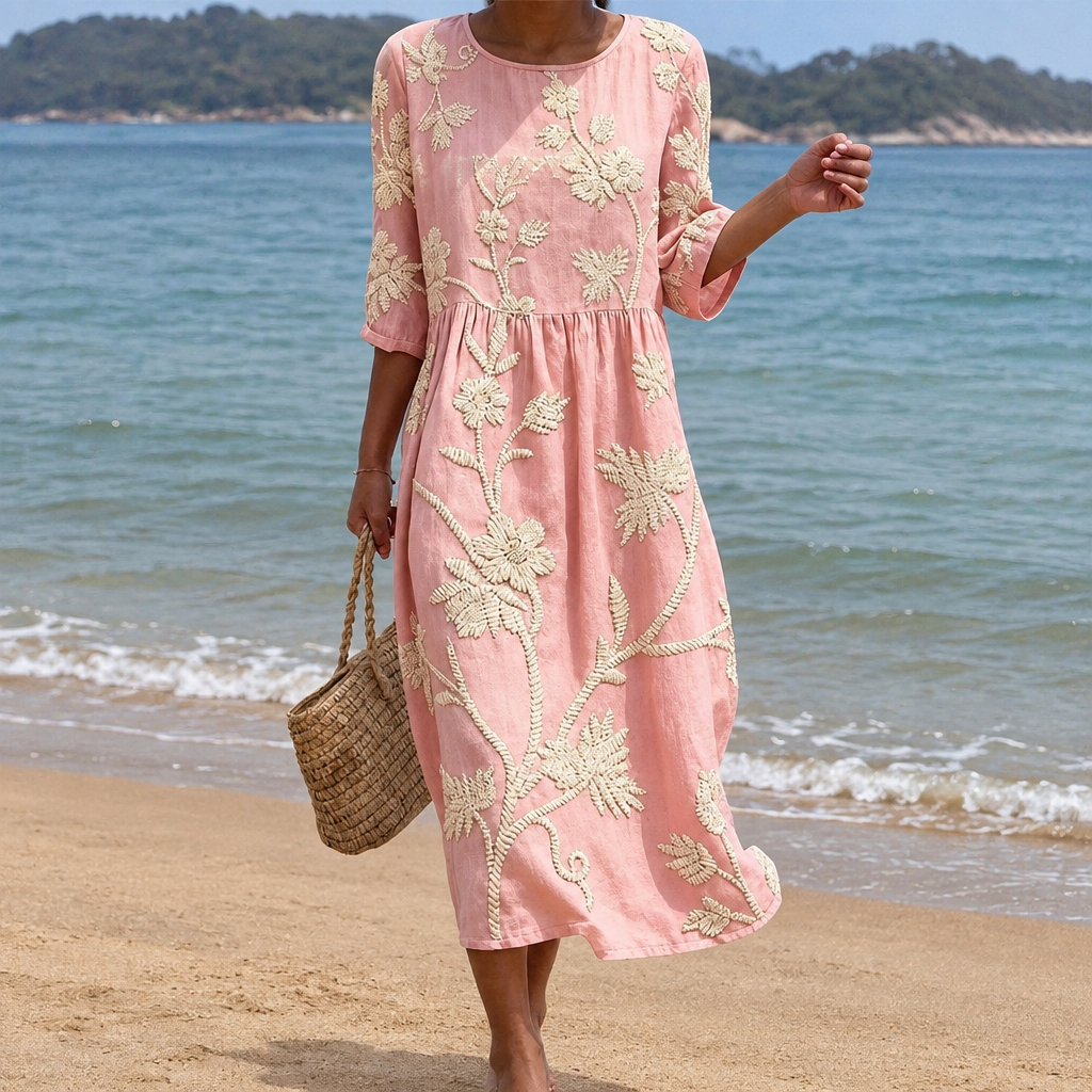 Elise | Effortless Floral Midi Dress