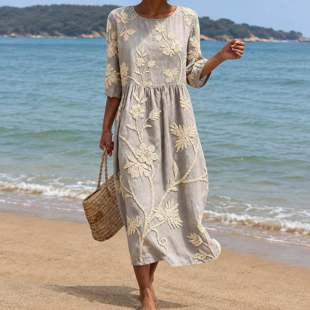 Elise | Effortless Floral Midi Dress