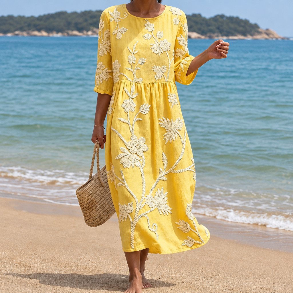 Elise | Effortless Floral Midi Dress