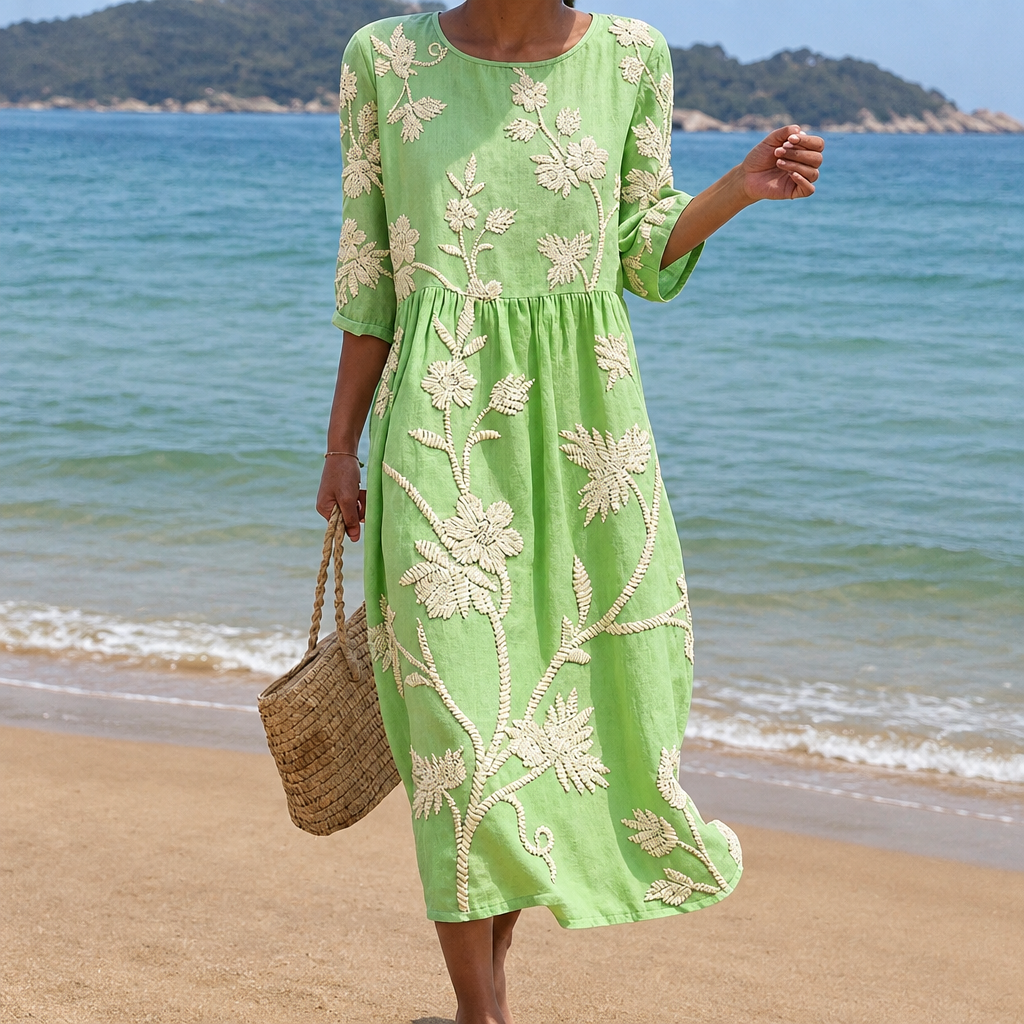 Elise | Effortless Floral Midi Dress