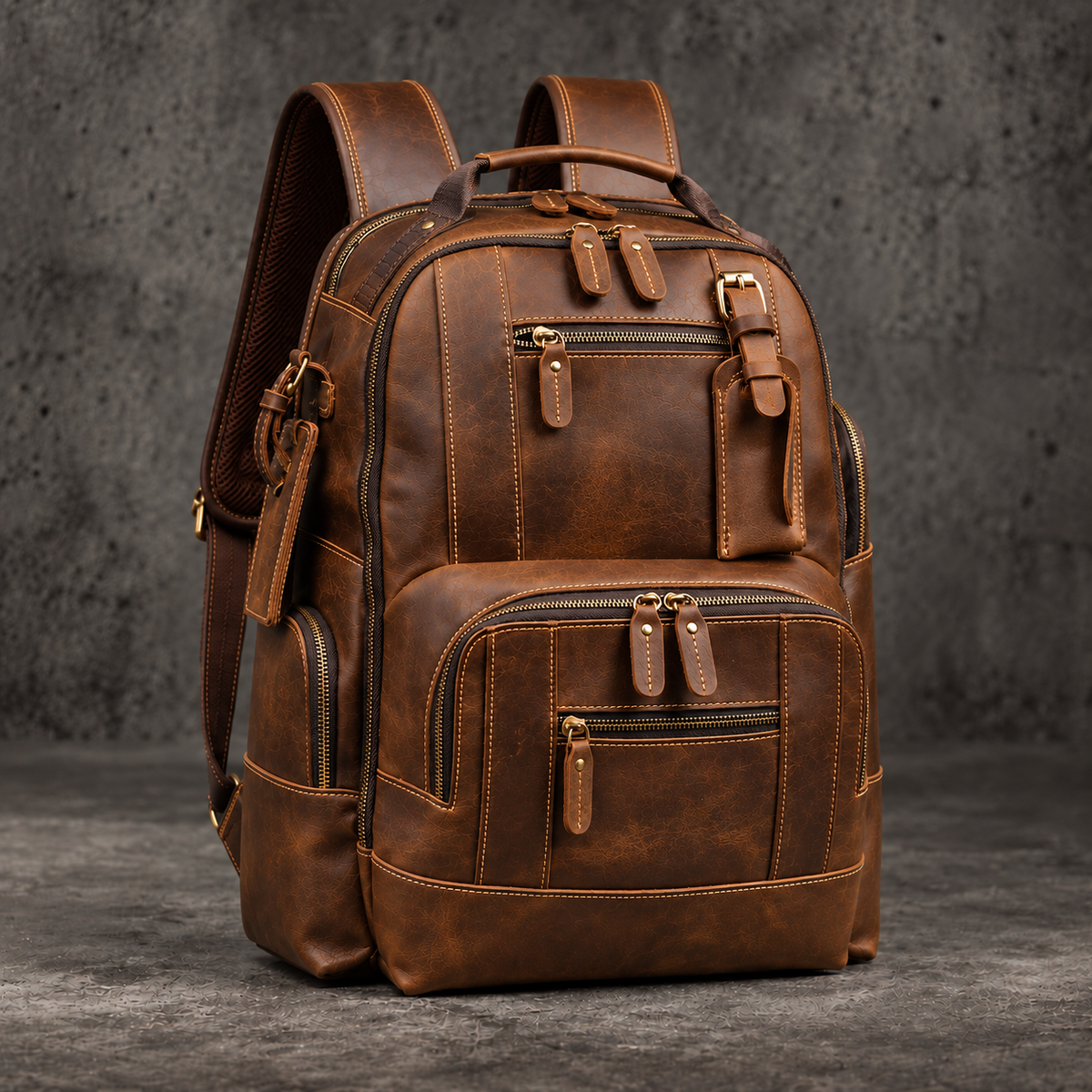 VINTAGE LEATHER BACKPACK