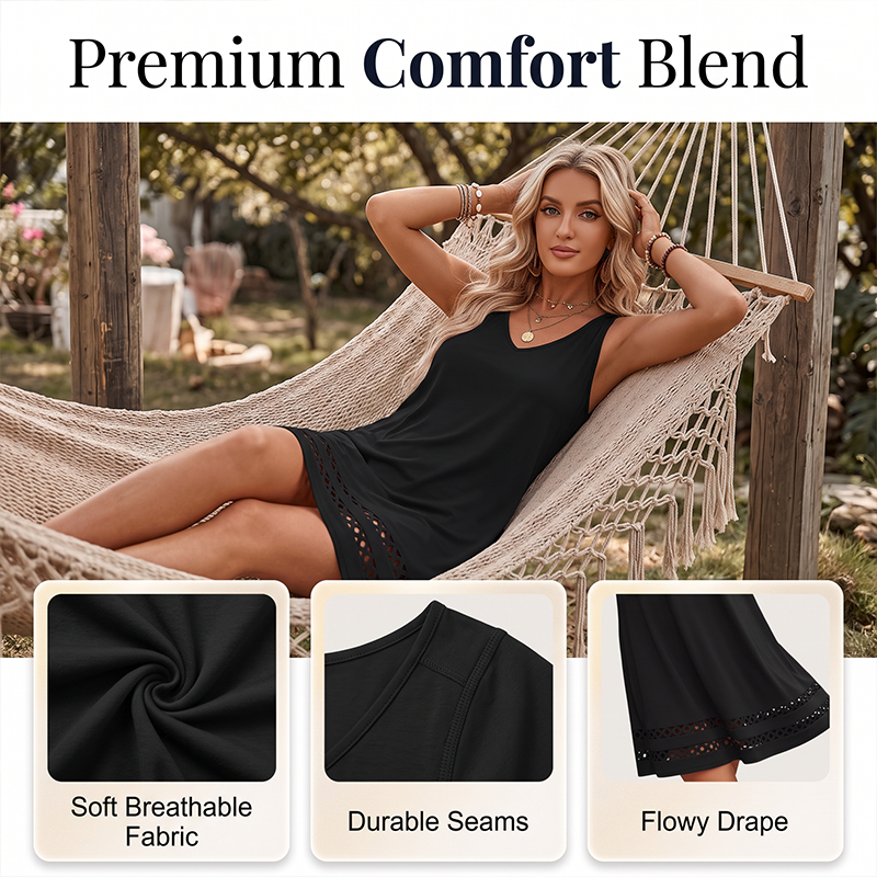 Women's Casual Sleeveless V-Neck Dress