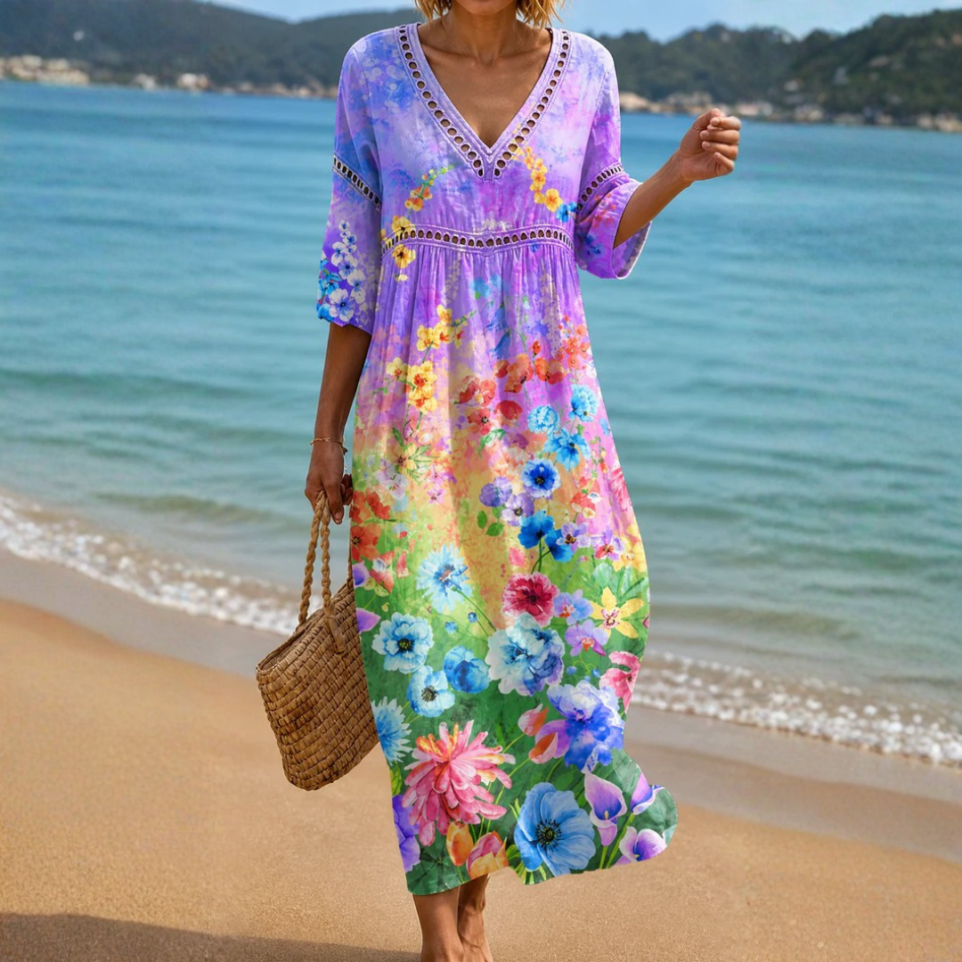 Zosia - Vibrant Flowing Midi Dress